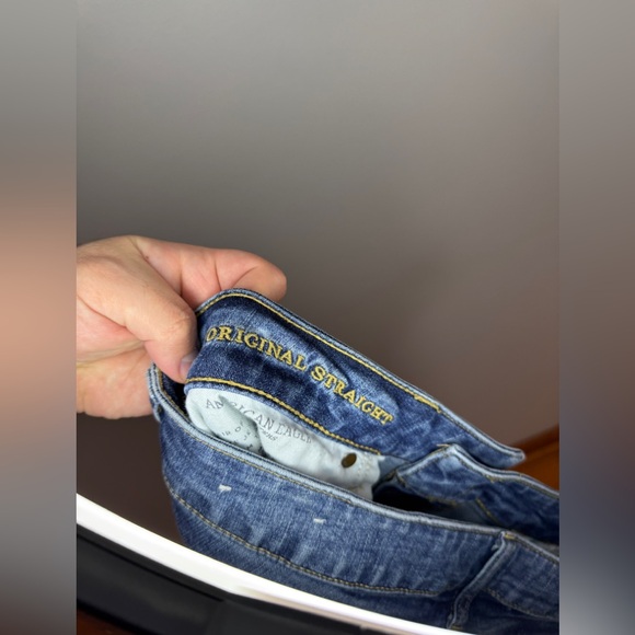 Pre-Owned W34xL34 American Eagle Blue Original Straight Jeans - Picture 10 of 11